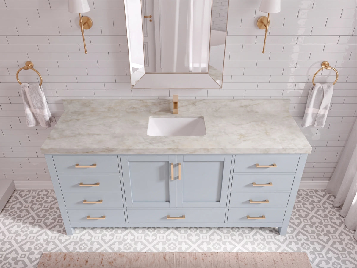 Malibu 72 in. W x 22 in. D Single Sink Bathroom Vanity