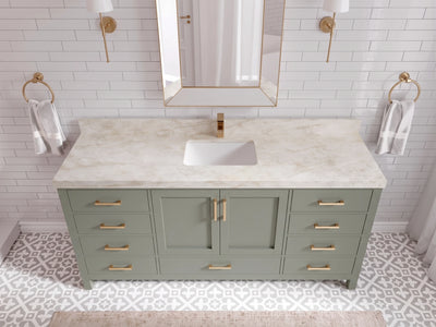 Malibu 72 in. W x 22 in. D Single Sink Bathroom Vanity