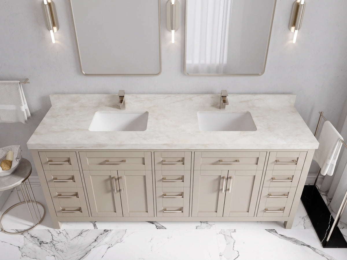 Cambridge 80 in. W x 22 in. D Double Sink Bathroom Vanity