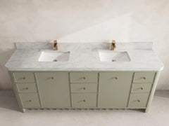 Orlando 84 in. W x 22 in. D Double Sink Bathroom Vanity - photo 11