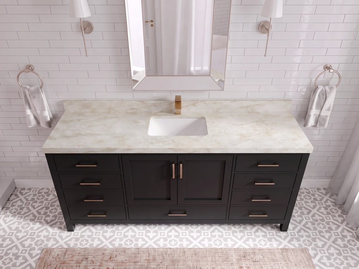 Malibu 72 in. W x 22 in. D Single Sink Bathroom Vanity