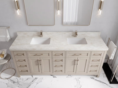 Cambridge 80 in. W x 22 in. D Double Sink Bathroom Vanity