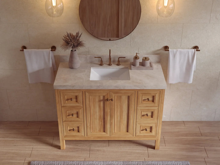 Nashville Teak Wood 48 in. W x 22 in. D Single Sink Bathroom Vanity - photo 30