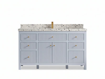 Sonoma 60 in W x 22 in D Free Standing Reeded Single Sink Bathroom Vanity