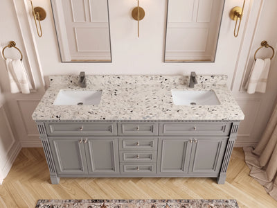 Paris 72 in. W x 22 in. D Double Sink Bathroom Vanity