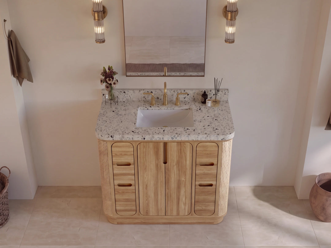 Ventura Teak 42 in. W x 22 in. D Single Sink Bathroom Vanity | 
              
                Light Natural Teak
                
                  
             - VTR_TK_LNT_CA_LZ_42 - photo №5