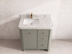 Orlando 36 in. W x 22 in. D Left Offset Sink Bathroom Vanity - photo 23