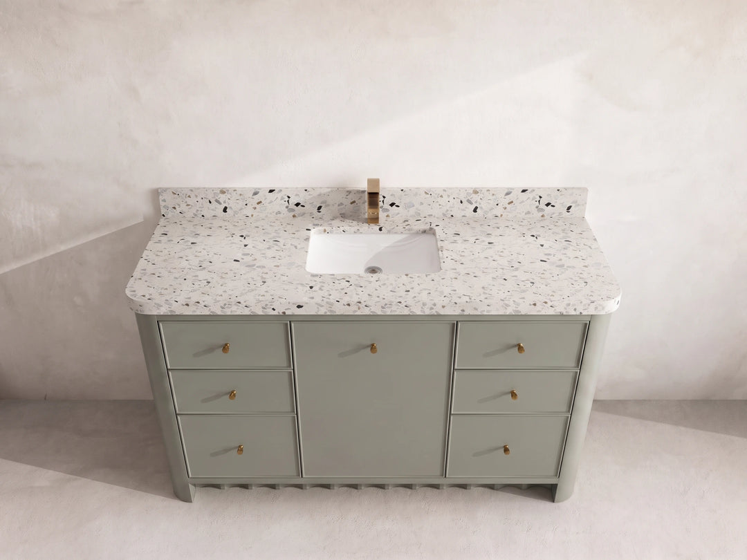 Orlando 60 in. W x 22 in. D Single Sink Bathroom Vanity | 
              
                Evergreen
                
                  
             - ORL_EGN_CA_GL_60S - photo №16
