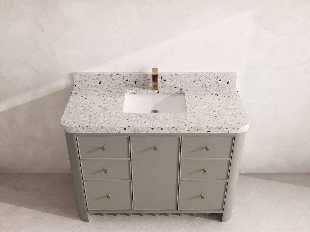 Orlando 48 in. W x 22 in. D Single Sink Bathroom Vanity | 
              
                Evergreen
                
                  
             - ORL_EGN_CA_GL_48S - photo №16