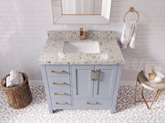 Malibu 36 in. W x 22 in. D with Center Sink Bathroom Vanity - photo 23