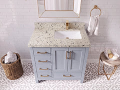 Malibu 36 in. W x 22 in. D Right Offset Sink Bathroom Vanity - photo 25