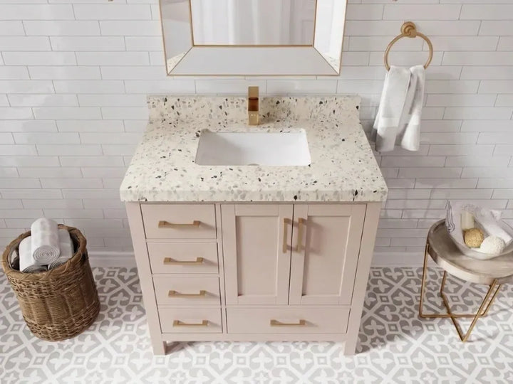 Malibu 36 in. W x 22 in. D with Center Sink Bathroom Vanity - photo 23