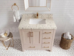 Malibu 36 in. W x 22 in. D Bathroom Vanity Center Sink - photo 24