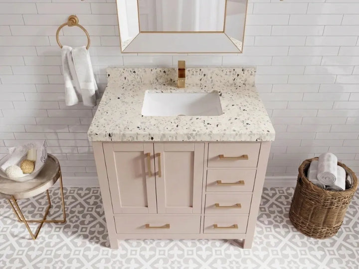 Malibu 36 in. W x 22 in. D Bathroom Vanity Center Sink - photo 24