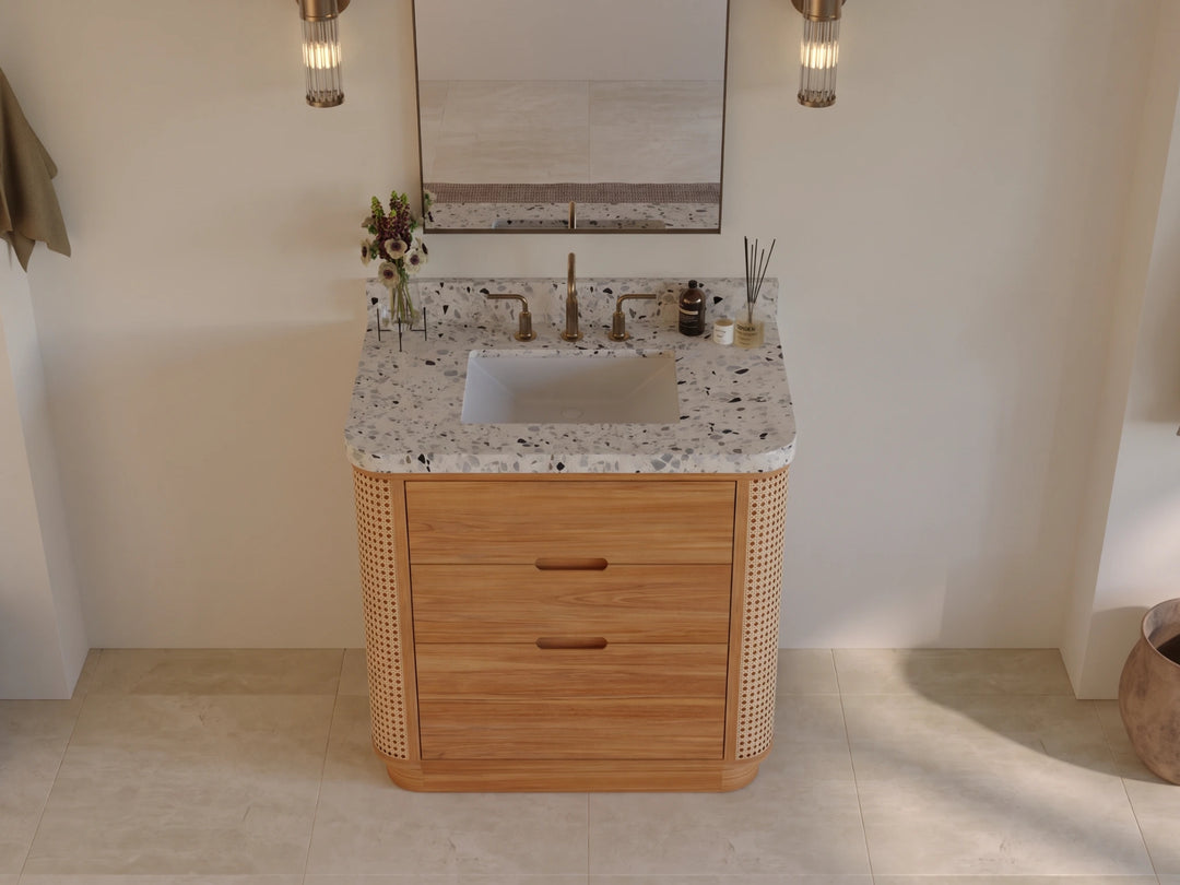 Ventura Teak 36 in. W x 22 in. D Center Sink Bathroom Vanity | 
              
                Light Natural Teak
                
                  
             - VTR_TK_LNT_CA_LZ_36C - photo №10