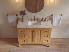 Nashville Teak Wood 48 in. W x 22 in. D Single Sink Bathroom Vanity - photo 23