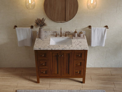Nashville Teak Wood 42 in. W x 22 in. D Single Sink Bathroom Vanity