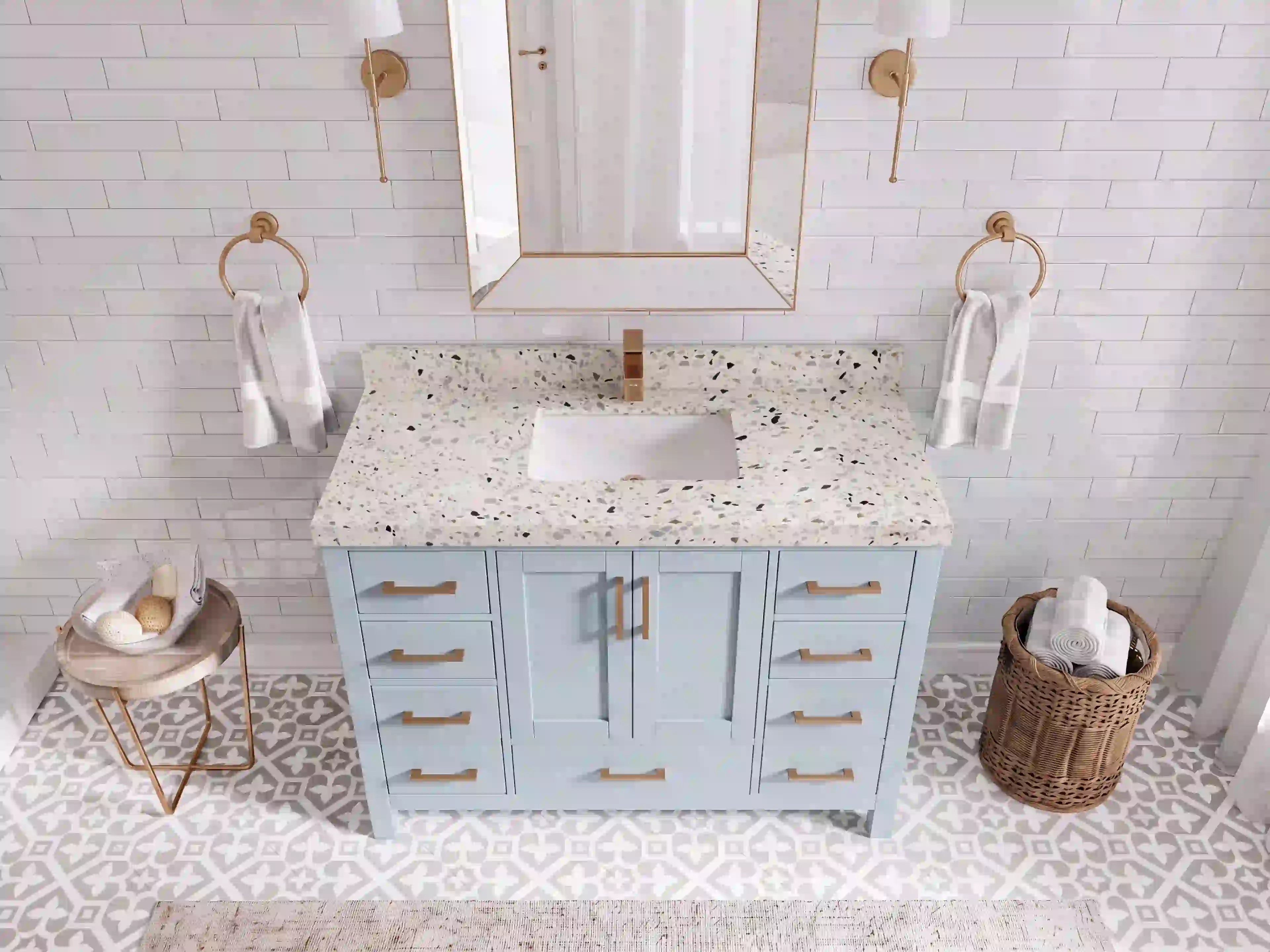 Malibu 48 in. W x 22 in. D Single Sink Bathroom Vanity