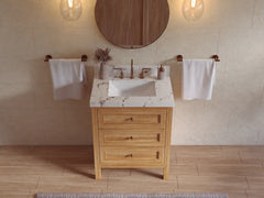 Nashville Teak Wood 30 in. W x 22 in. D Single Sink Bathroom Vanity - photo 16