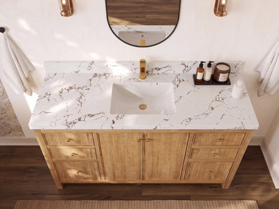 Chicago Teak 60 in. W x 22 in. D Single Sink Bathroom Vanity