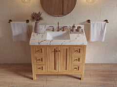 Nashville Teak Wood 42 in. W x 22 in. D Single Sink Bathroom Vanity - photo 24