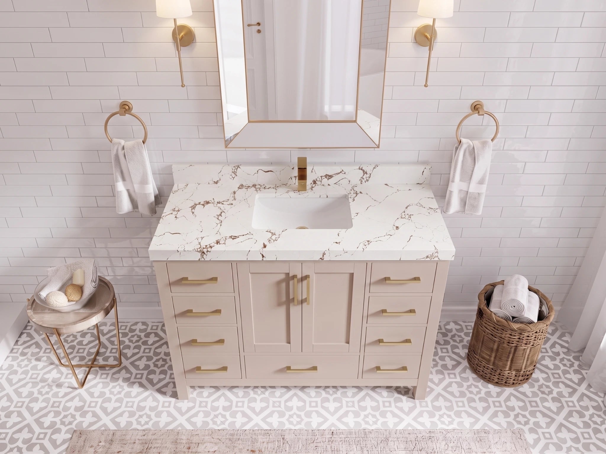 Malibu 48 in. W x 22 in. D Single Sink Bathroom Vanity