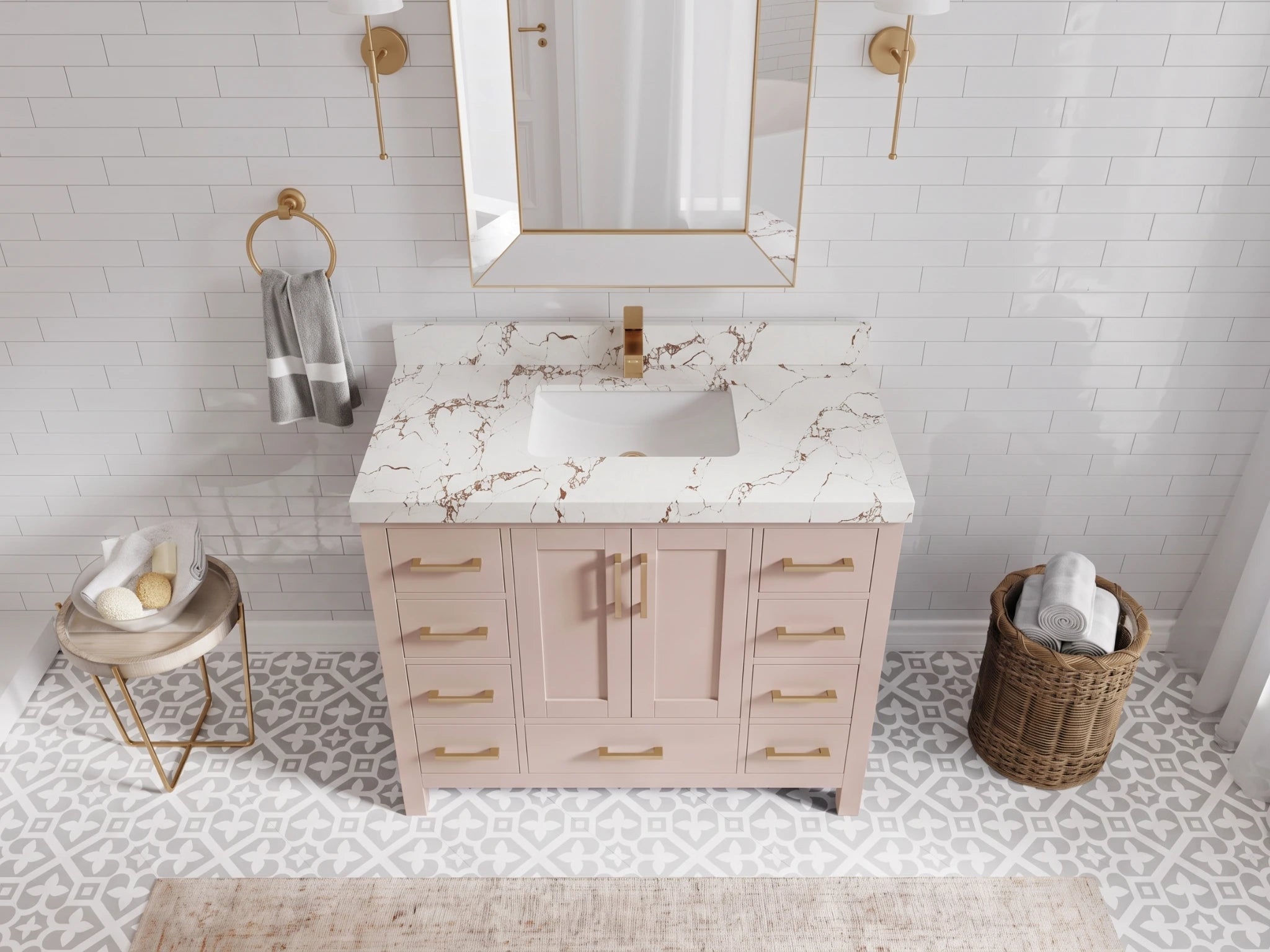 Malibu 42 in. W x 22 in. D Single Sink Bathroom Vanity
