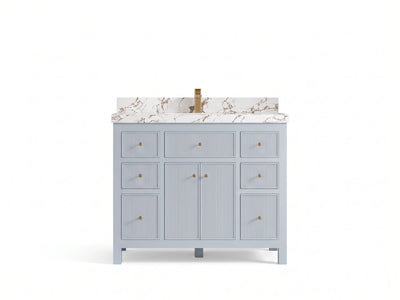 Sonoma 42 in W x 22 in D Free Standing Reeded Single Sink Bathroom Vanity