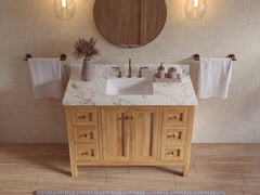 Nashville Teak Wood 48 in. W x 22 in. D Single Sink Bathroom Vanity - photo 25