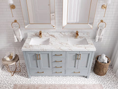 Malibu 60 in. W x 22 in. D Double Sink Bathroom Vanity - photo 33