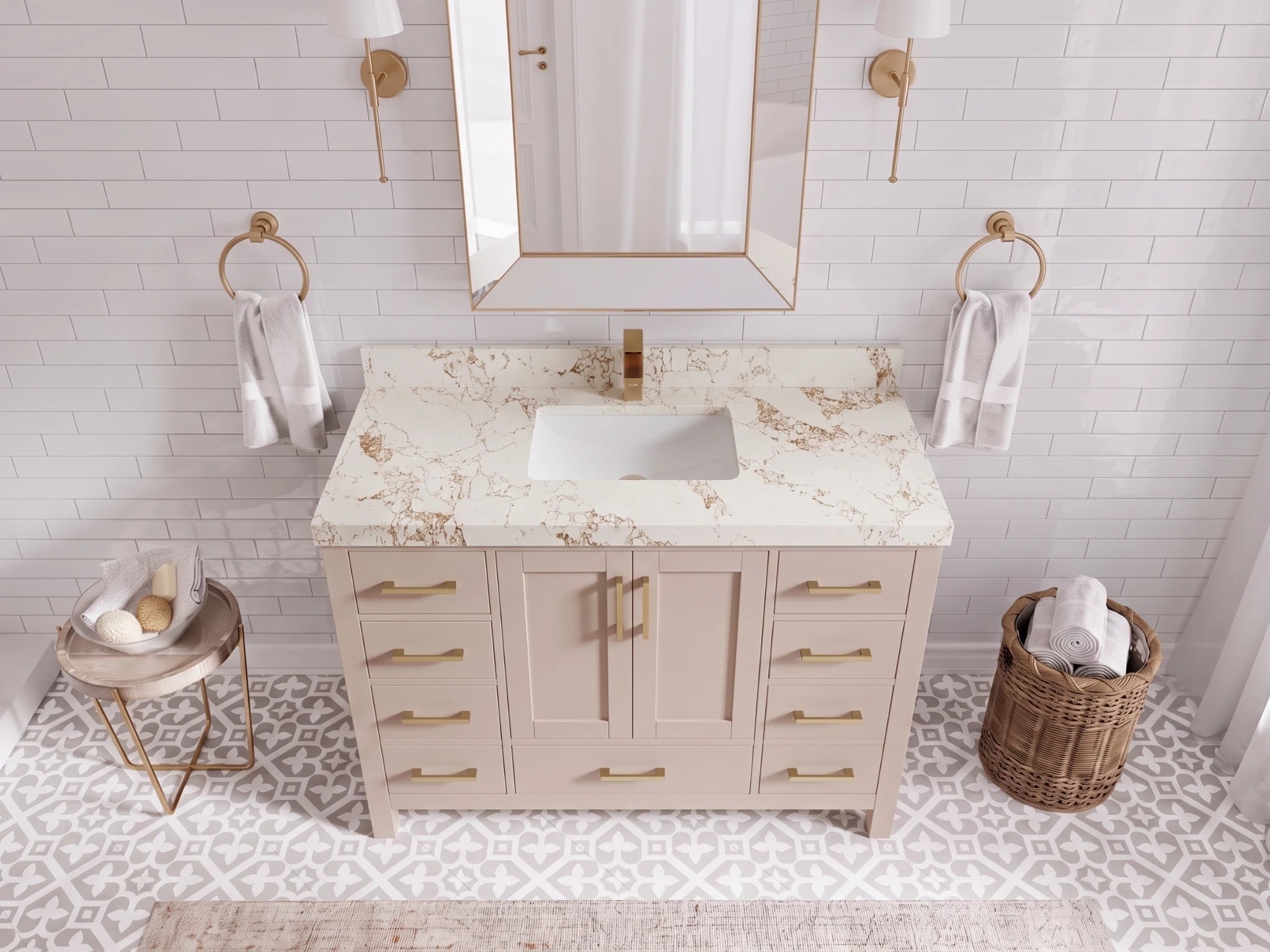 Malibu 48 in. W x 22 in. D Single Sink Bathroom Vanity