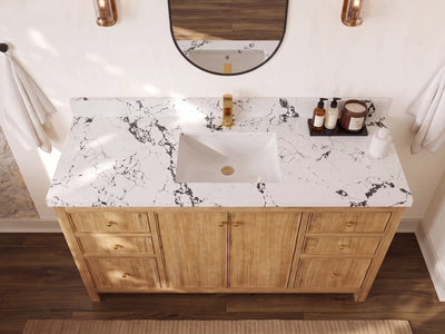 Chicago Teak 60 in. W x 22 in. D Single Sink Bathroom Vanity