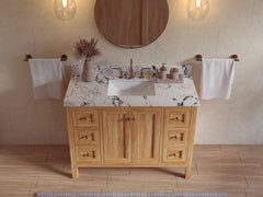 Nashville Teak Wood 48 in. W x 22 in. D Single Sink Bathroom Vanity - photo 26