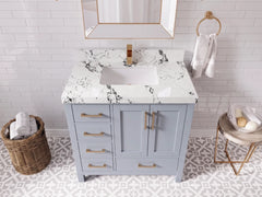 Malibu 36 in. W x 22 in. D with Center Sink Bathroom Vanity - photo 26