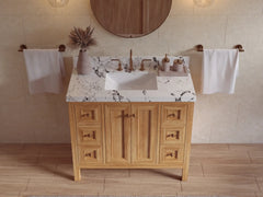 Nashville Teak Wood 42 in. W x 22 in. D Single Sink Bathroom Vanity - photo 26