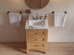 Nashville Teak Wood 24 in. W x 22 in. D Single Sink Bathroom Vanity - photo 16