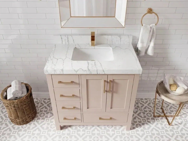 Malibu 36 in. W x 22 in. D with Center Sink Bathroom Vanity - photo 27