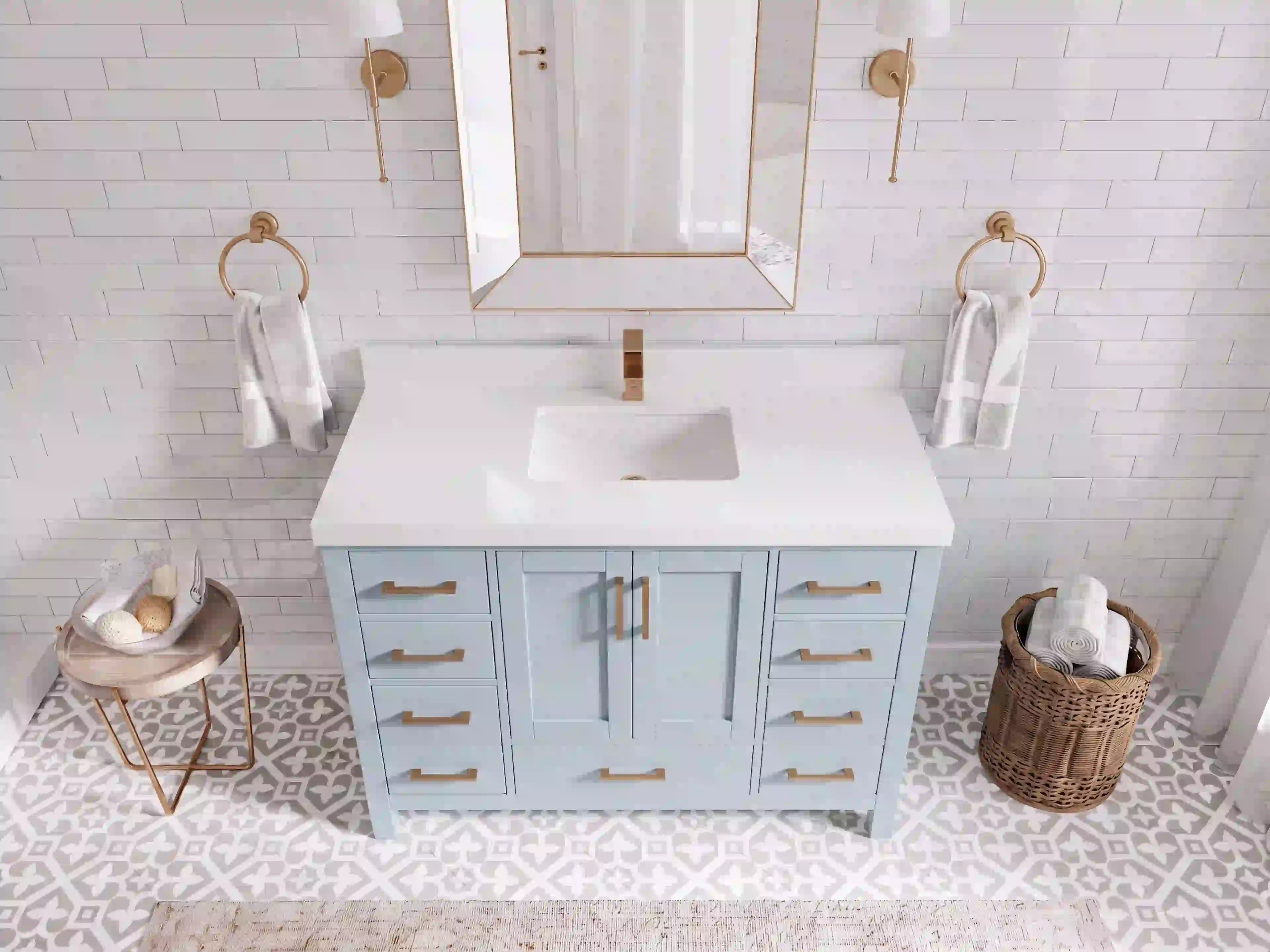 Malibu 48 in. W x 22 in. D Single Sink Bathroom Vanity