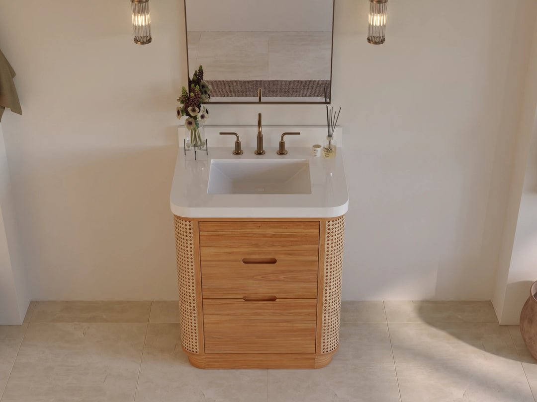 Ventura Teak 30 in. W x 22 in. D Single Sink Bathroom Vanity | 
              
                Light Natural Teak
                
                  
             - VTR_TK_LNT_CA_LZ_30 - photo №10