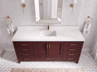Malibu 72 in. W x 22 in. D Single Sink Bathroom Vanity
