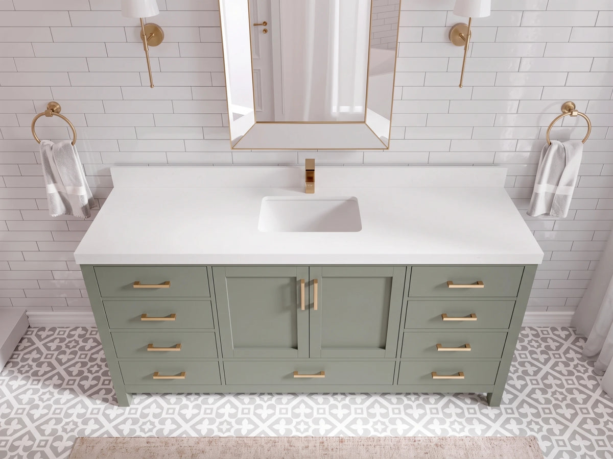 Malibu 72 in. W x 22 in. D Single Sink Bathroom Vanity