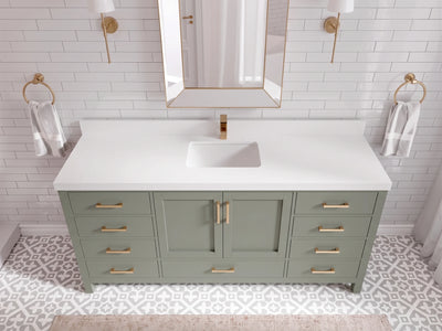 Malibu 72 in. W x 22 in. D Single Sink Bathroom Vanity
