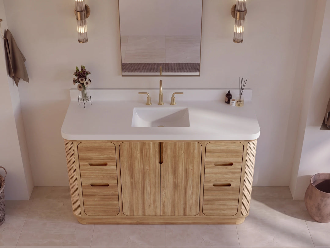 Ventura Teak 60 in. W x 22 in. D Single Sink Bathroom Vanity | 
              
                Light Natural Teak
                
                  
             - VTR_TK_LNT_CA_LZ_60S - photo №9
