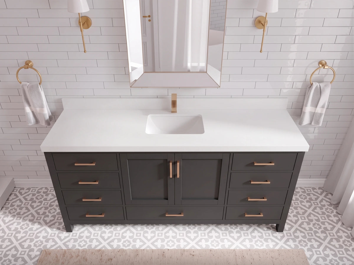 Malibu 72 in. W x 22 in. D Single Sink Bathroom Vanity