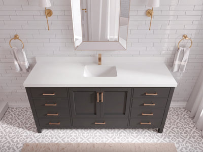 Malibu 72 in. W x 22 in. D Single Sink Bathroom Vanity