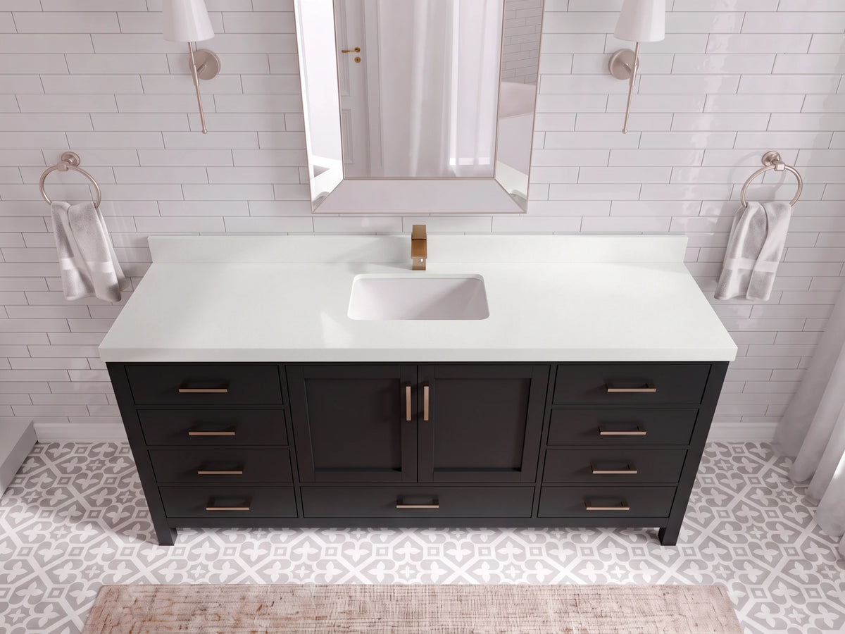 Malibu 72 in. W x 22 in. D Single Sink Bathroom Vanity