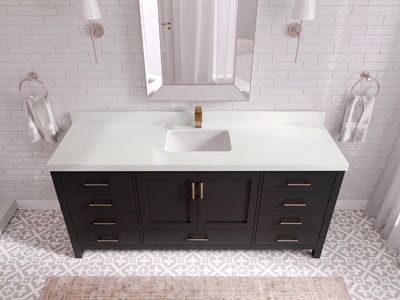 Malibu 72 in. W x 22 in. D Single Sink Bathroom Vanity