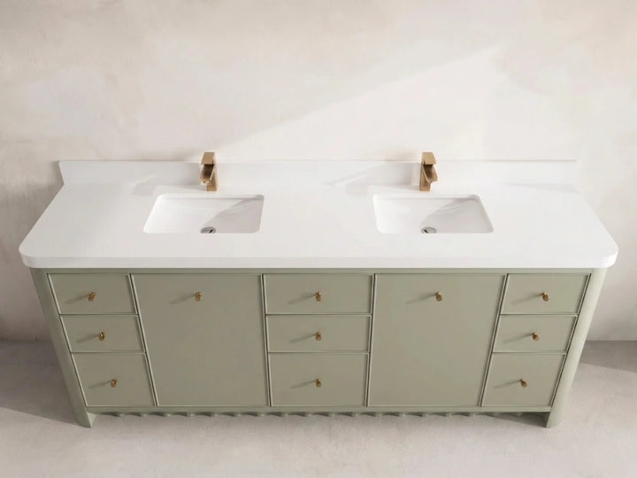 Orlando 84 in. W x 22 in. D Double Sink Bathroom Vanity - photo 12