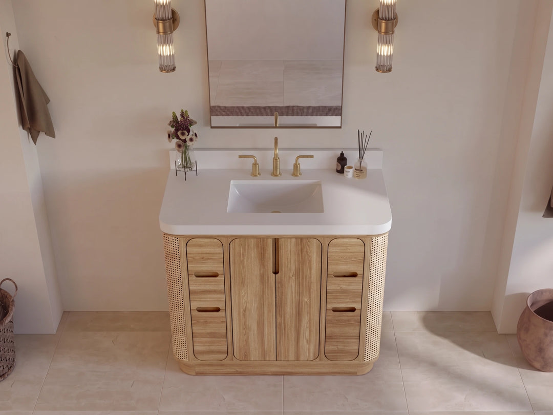 Ventura Teak 42 in. W x 22 in. D Single Sink Bathroom Vanity | 
              
                Light Natural Teak
                
                  
             - VTR_TK_LNT_CA_LZ_42 - photo №6