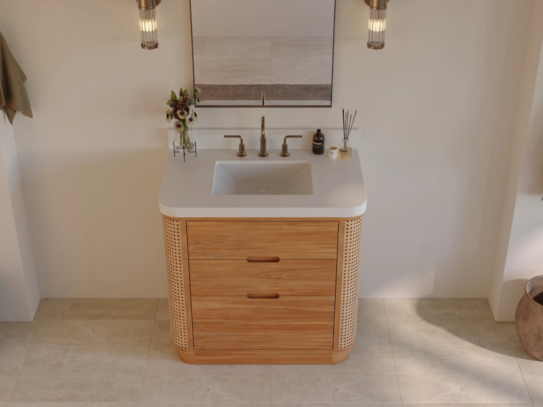 Ventura Teak 36 in. W x 22 in. D Center Sink Bathroom Vanity | 
              
                Light Natural Teak
                
                  
             - VTR_TK_LNT_CA_LZ_36C - photo №11